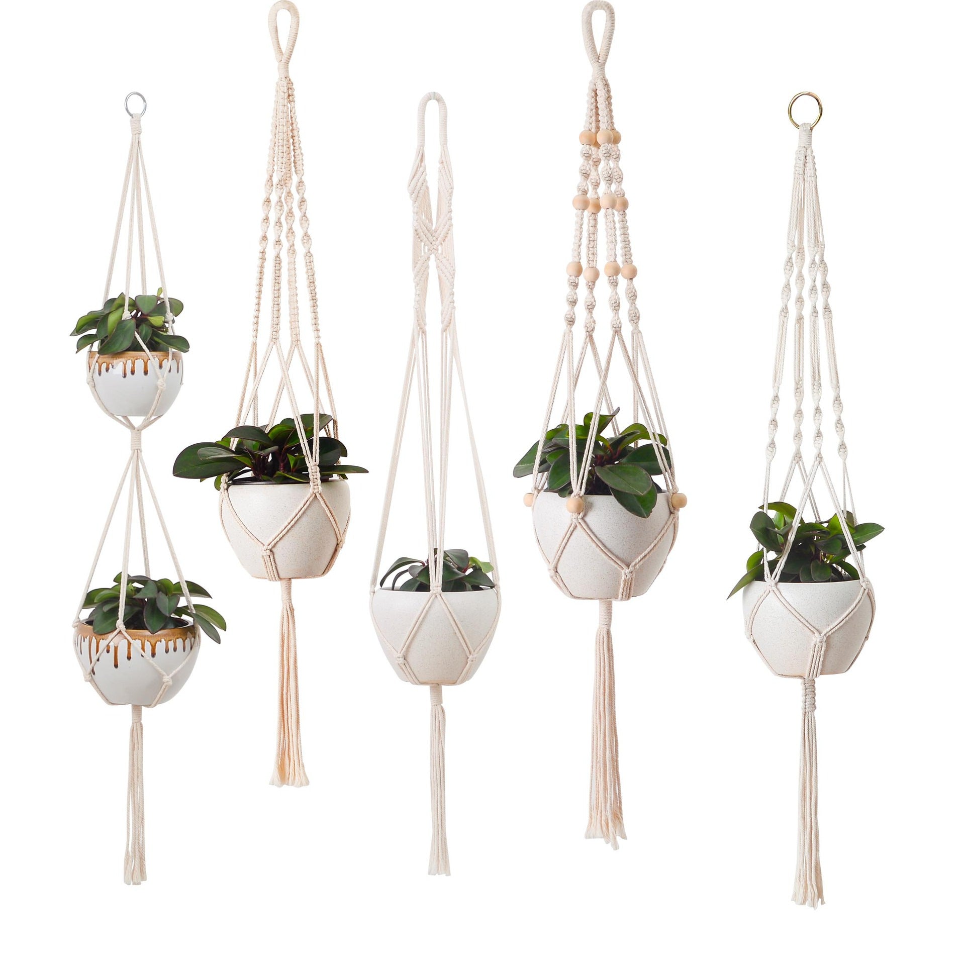 The Willow-Weave Set | Hanging Plant Basket Set