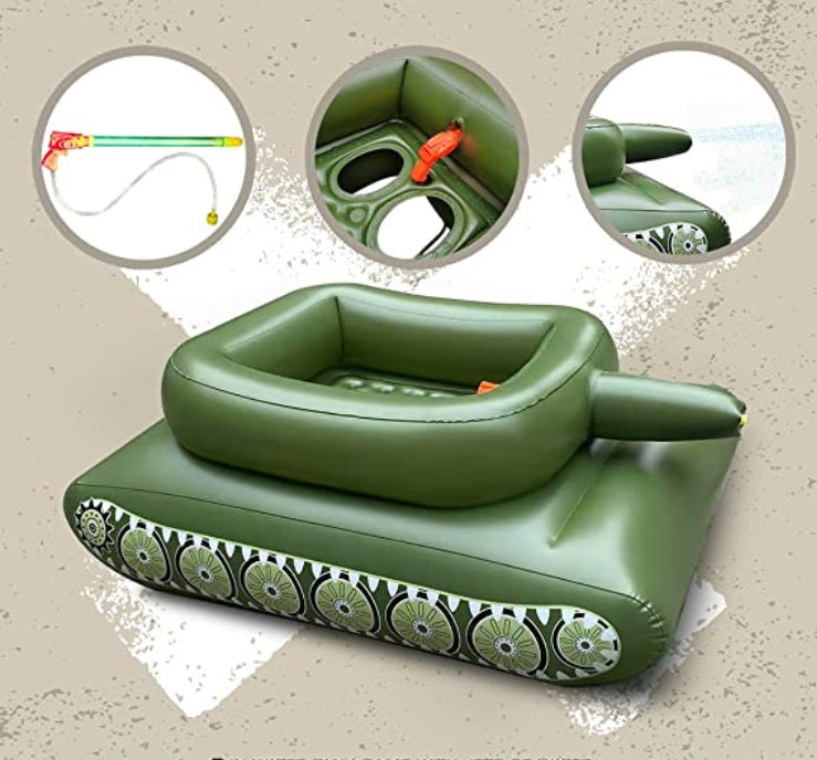 SplashPanzer | Inflatable Tank Water Spray Toy