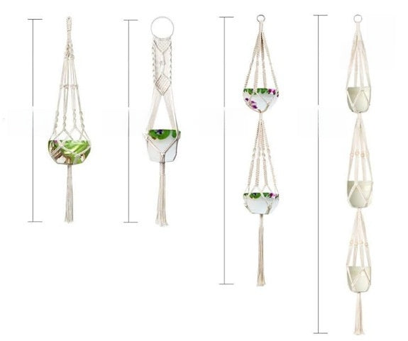 The Willow-Weave Set | Hanging Plant Basket Set