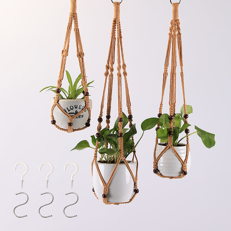The Willow-Weave Set | Hanging Plant Basket Set