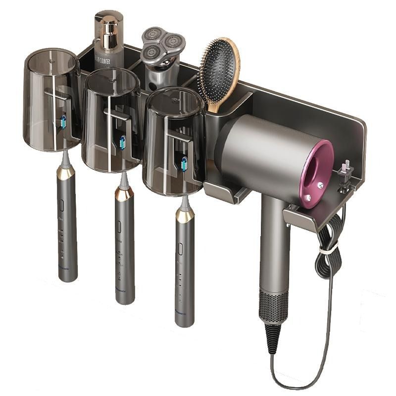 VanityStream | Toothbrush and Hair Dryer Holder
