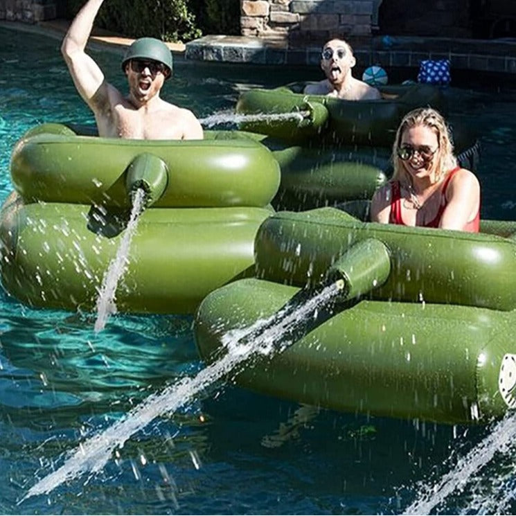 SplashPanzer | Inflatable Tank Water Spray Toy
