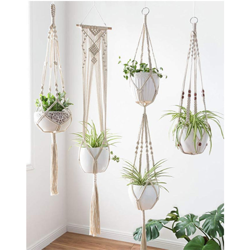 The Willow-Weave Set | Hanging Plant Basket Set