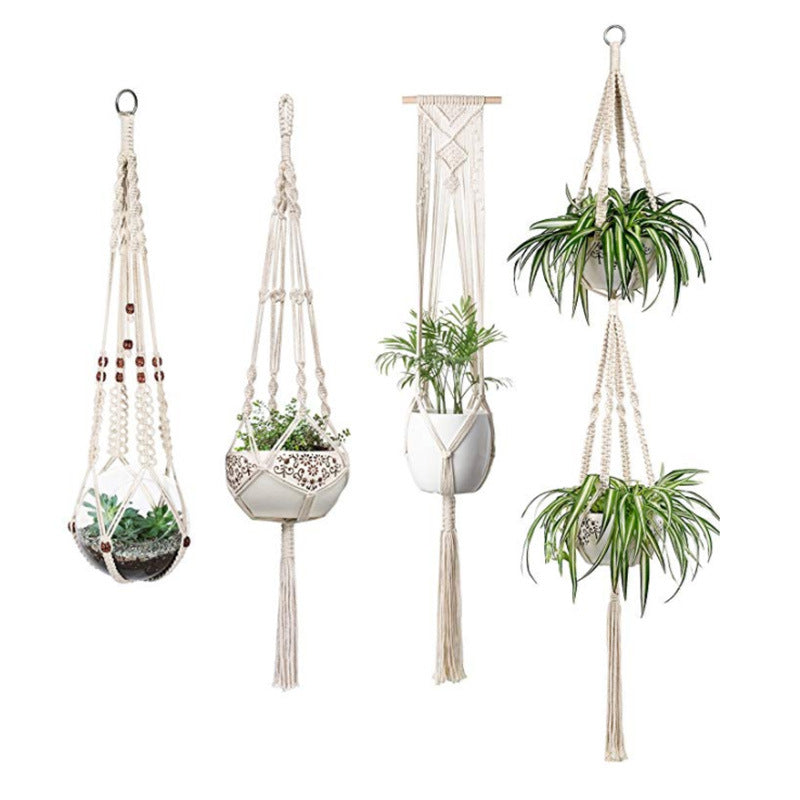 The Willow-Weave Set | Hanging Plant Basket Set