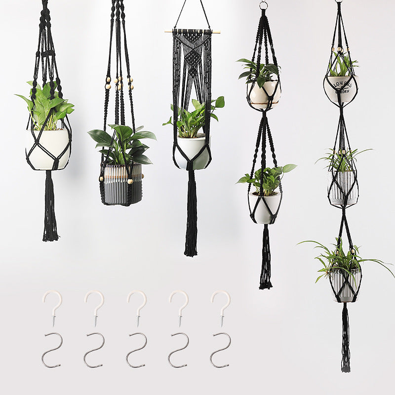 The Willow-Weave Set | Hanging Plant Basket Set