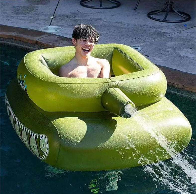 SplashPanzer | Inflatable Tank Water Spray Toy