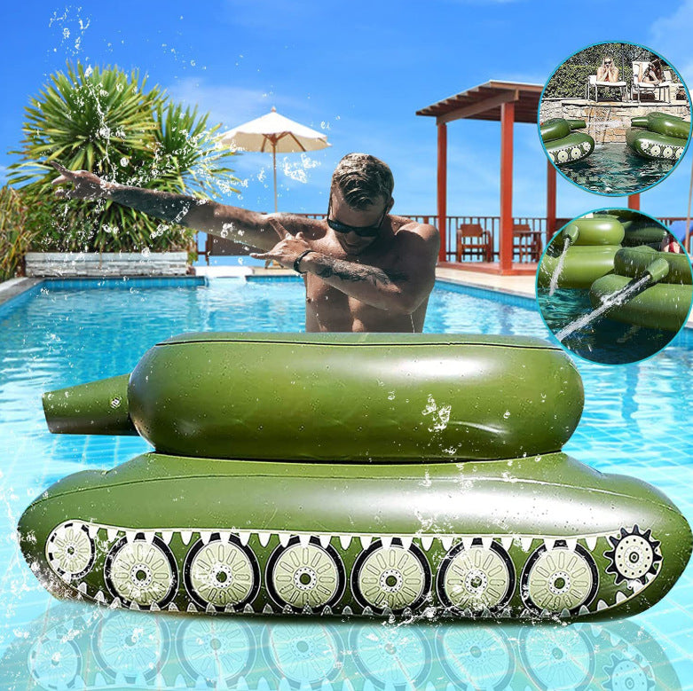 SplashPanzer | Inflatable Tank Water Spray Toy